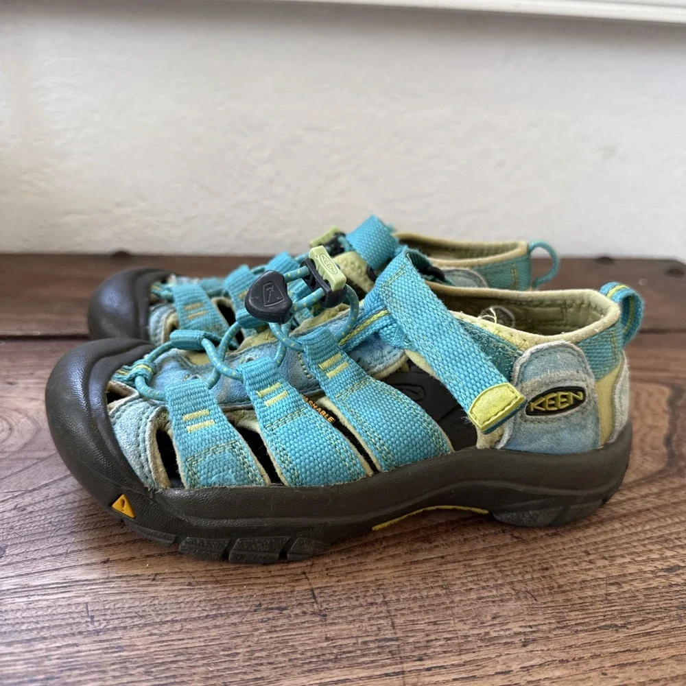 Keen Sz 13 Toddler Sandals Hiking Waterproof Newport H2 Sandals Turquoise Yellow